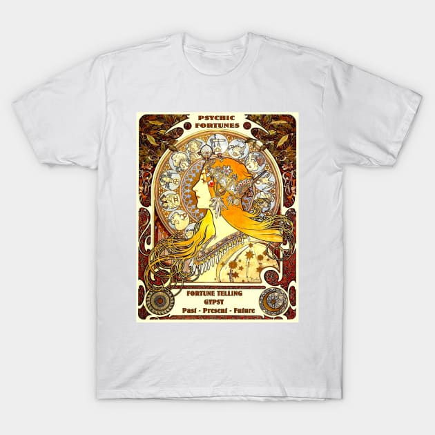 Psychic Fortunes Gypsy Astrological Reading Print T-Shirt by posterbobs